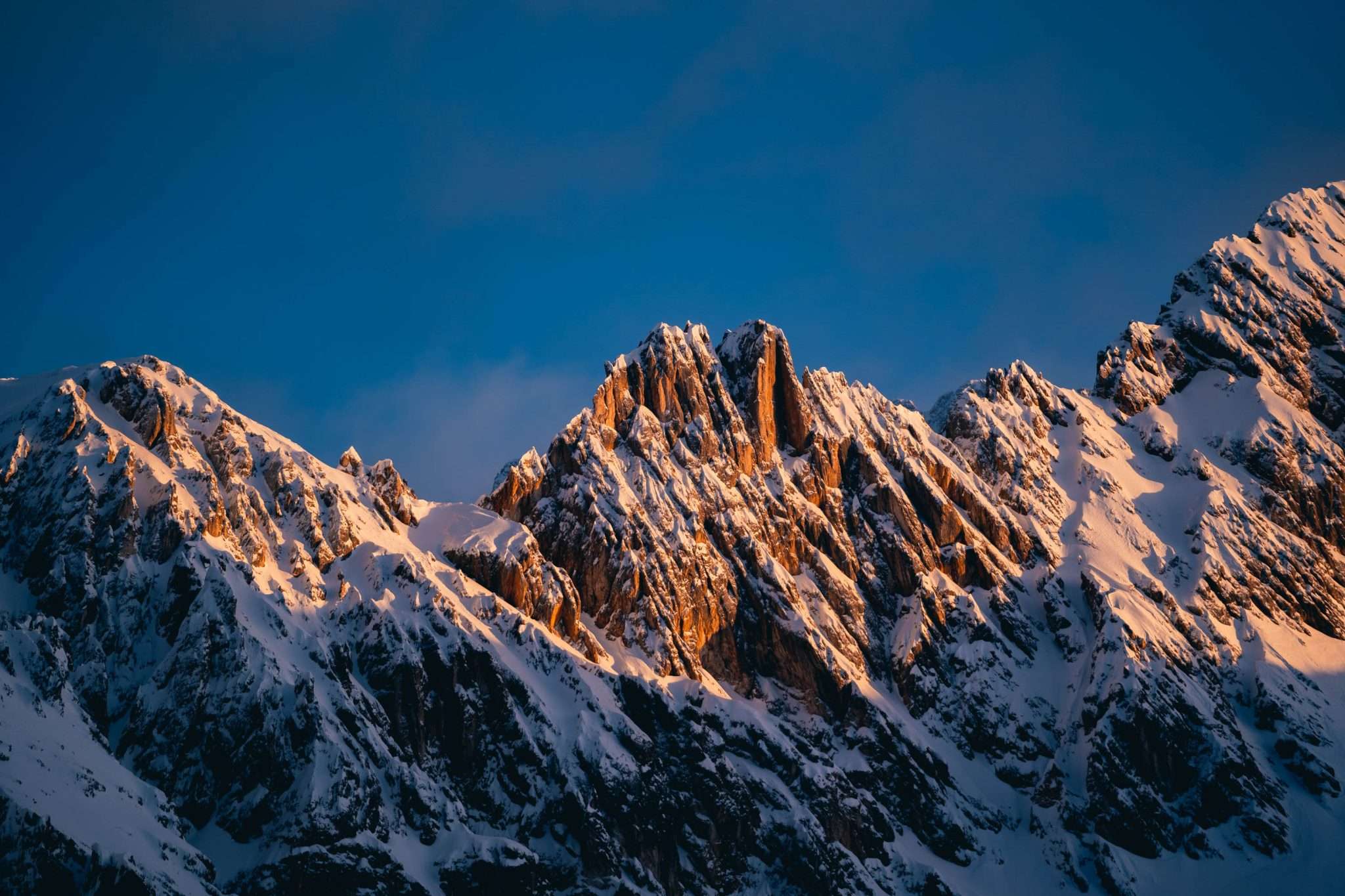 Veduta sulle creste tra Punta Nera e Monte Faloria. 15 febbraio 2022.