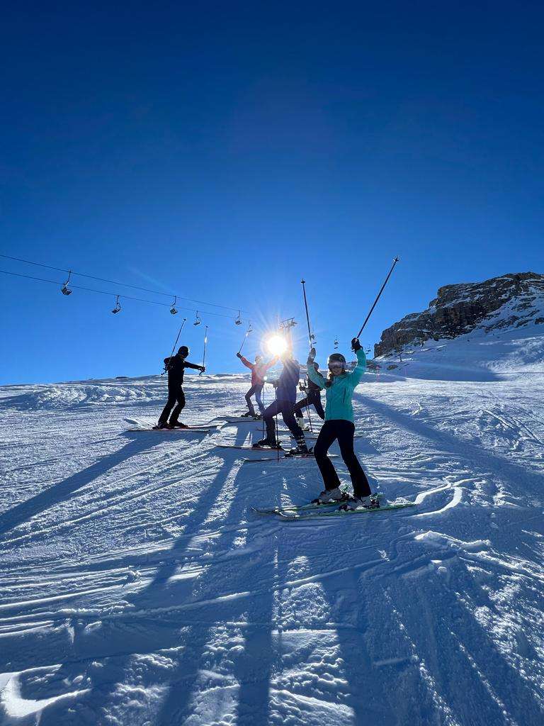 Sci su pista a Cortina d'Ampezzo