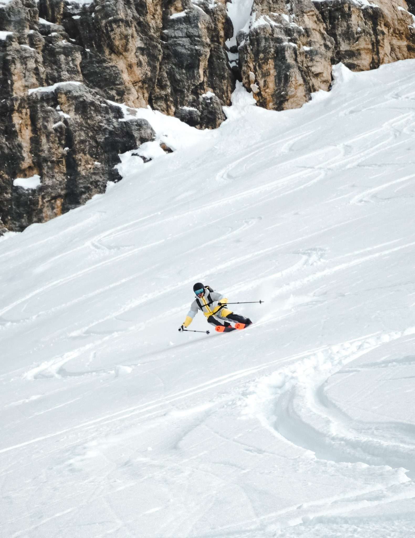 Sci alpinismo a Forcella della Banca, Lagazuoi. 20 dicembre 2020.